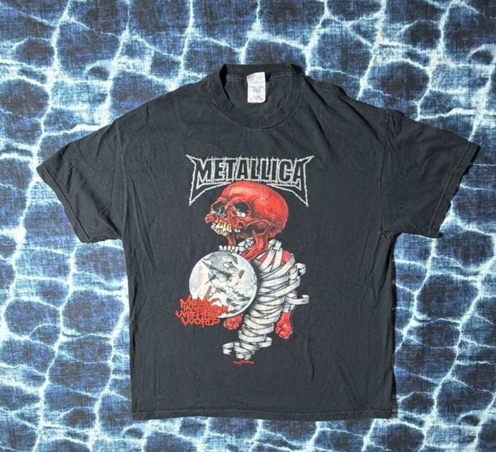 Vintage 2004 Metallica Madly in Anger with the World Tour Pushead Graphic Shirt